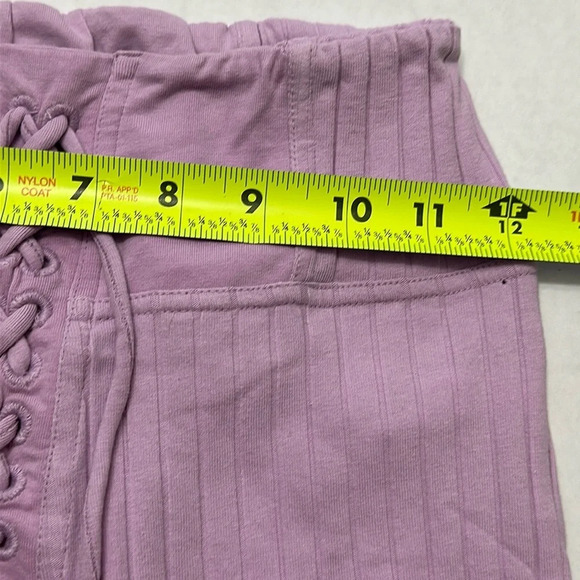 Out From Under Urban Outfitters Lilac Biker Shorts Lace Up Ribbed Size Small NWT - Picture 8 of 12
